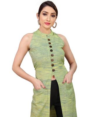 multicolor In cut sleeveless top - front button 3