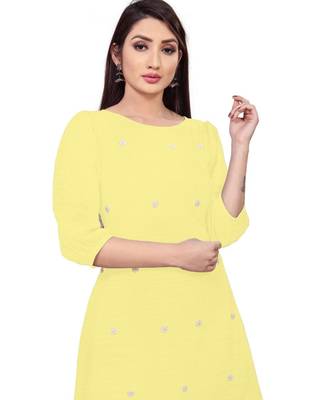 yellow Floral Butta cascade kurta 3