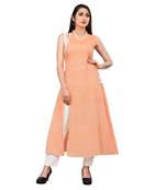 peach Key Hole - layered Kurti