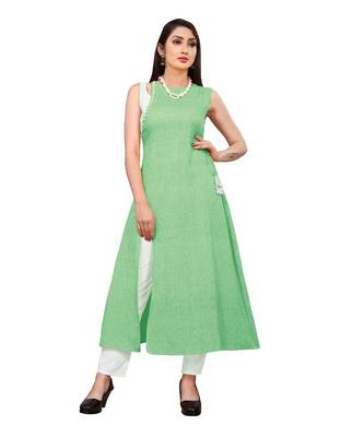 green Key Hole - layered Kurti 1