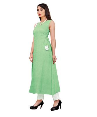 green Key Hole - layered Kurti 2