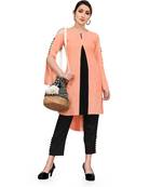peach Cold Shoulder - centre pleat kurta