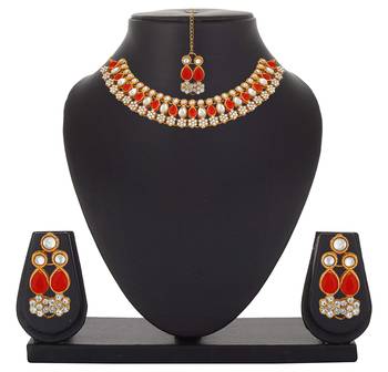 Red pearl necklace-sets 2