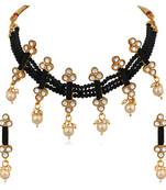 Black crystal necklace-sets