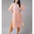 Ada Women's Hand Embroidered Peach Cotton Lucknow Chikan Kurti