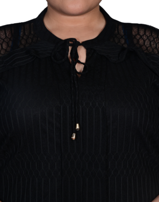 Black printed polyester cotton-tops 5