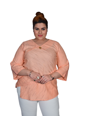 Pink printed cotton cotton-tops 1
