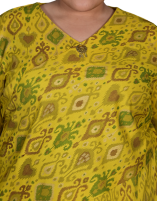 Yellow printed cotton cotton-tops 5