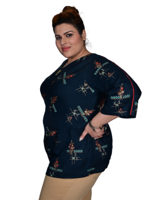 Blue printed cotton cotton-tops 3