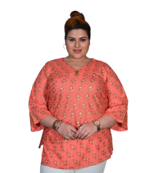 Pink printed cotton cotton-tops