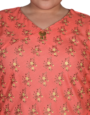 Pink printed cotton cotton-tops 5