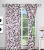 Swayam Multicolour Colour Floral Printed Eyelet Curtain