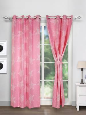 Swayam Multicolour Colour Floral Printed Eyelet Curtain 1