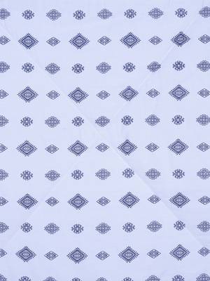 Swayam White Colour Geometric Sigma Eyelet Curtain 2