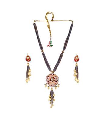 Carnation Pink & Maroon Necklace Set 2