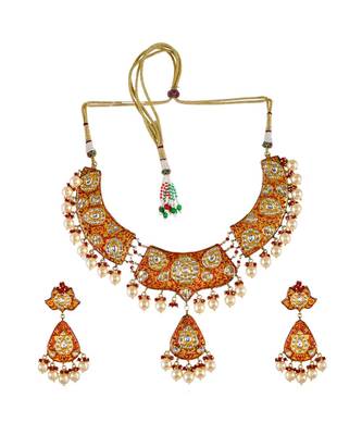 Red Hasli Style Necklace Set 3