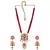 Carnation Pink & Maroon peacock style Necklace Set