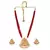 Coral peach necklace set