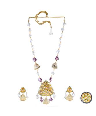Pistachio Green Necklace Set with Ring 2