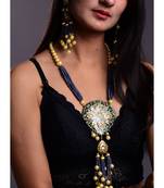 Jade Green & Black Necklace Set