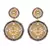 Moon grey & pink earrings