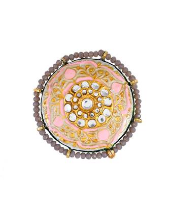 Ivory & Pink Adjustable Ring 3