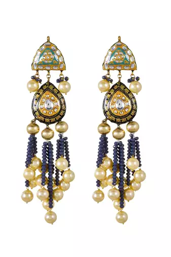Turquoise & Black Earrings