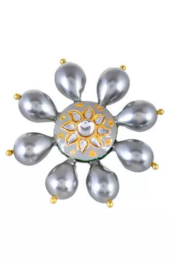 Grey Baroque Adjustable Ring