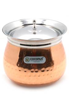Stainless Steel  Cookware  Regent Copper Hammered Handi With Lid1 Unit  Capacity  2000 ML