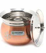 Stainless Steel  Cookware   Rex Copper Silver Flower Handi With Lid1 Unit  Capacity  2500 ML