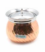 Stainless Steel  Cookware  Charles Copper Twister  Handi With Lid1 Unit  Capacity  2500 ML