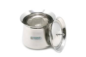 Stainless Steel  Cookware  Eureka  Handi With Lid1 Unit  Capacity  500 ML 1