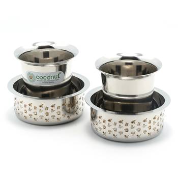 Kumbakonam Dabara Set  Traditional Kumbakonam Coffee Dabara Set Pack of 2 Capacity 150ML Each Glass 1