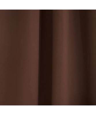 Swayam Chocolate Brown Colour Solid PNP Blackout Eyelet Curtain 3