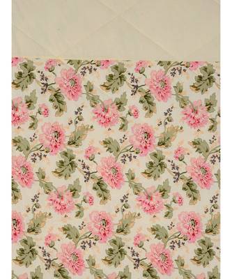Swayam Cream Colour Floral Printed Eyelet Curtain 2