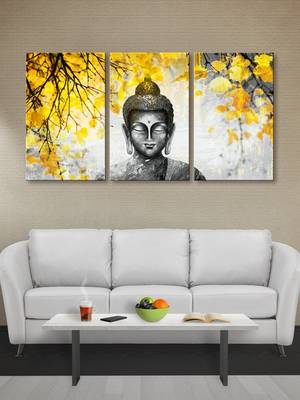 999Store Meditating  Dark buddha printed  Canvas painting 1