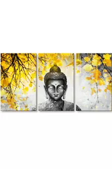 999Store Meditating  Dark buddha printed  Canvas painting