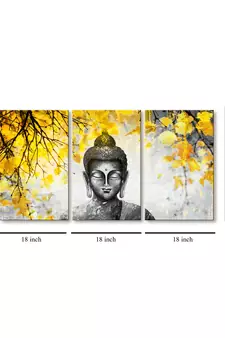 999Store Meditating  Dark buddha printed  Canvas painting