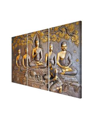 999Store Golden Buddha meditating printed Canvas painting 3