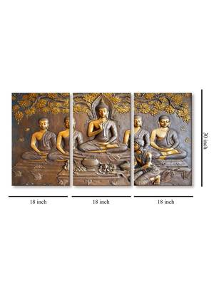 999Store Golden Buddha meditating printed Canvas painting 5