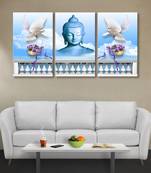 999Store Blue  Buddha printed Canvas painting
