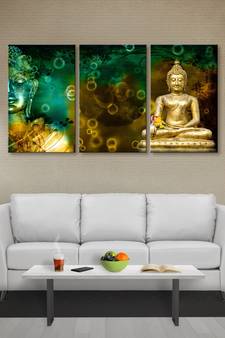 999Store Golden Buddha meditating Canvas painting