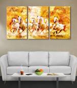 999Store White running Horses printed Canvas painting