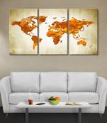 999Store classical world map printed Canvas painting