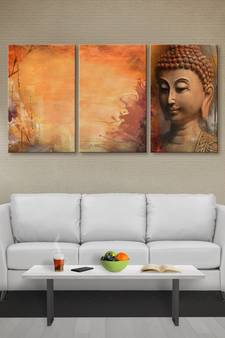 999Store Brown buddha printed  Canvas painting