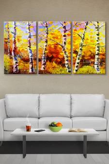 999Store colorful tree printed Canvas painting