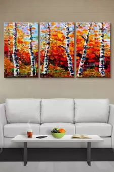 999Store colorful tree printed Canvas painting