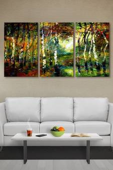 999Store colorful tree printed Canvas painting
