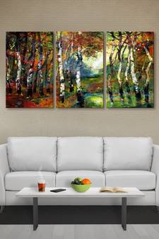 999Store colorful tree printed Canvas painting