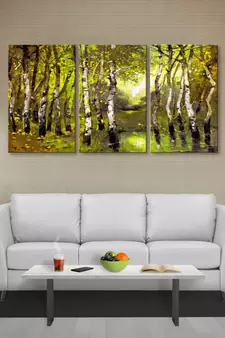 999Store colorful tree printed Canvas painting